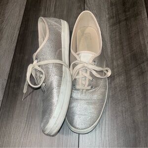 Keds Women's Champion Lurex Fashion Sneaker, Champagne, Size 9.5